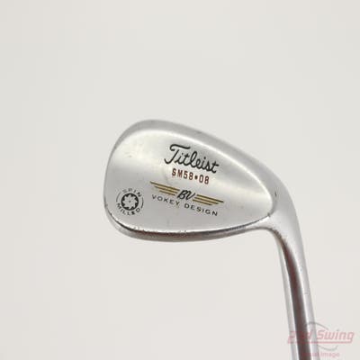 Titleist Vokey Spin Milled Wedge Lob LW 58° 8 Deg Bounce Stock Steel Shaft Steel Wedge Flex Right Handed 35.25in