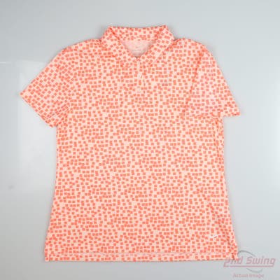 New W/ Logo Womens Nike Polo Medium M Orange MSRP $70
