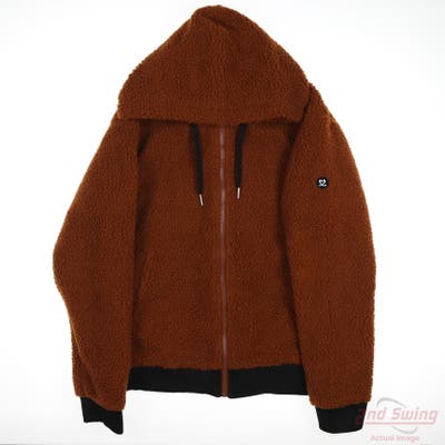 New Womens Daily Sports Full Zip Large L Brown MSRP $277