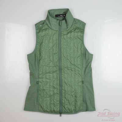 New Ralph Lauren RLX Womens Golf Vest Vest Medium M Green Solid MSRP $209