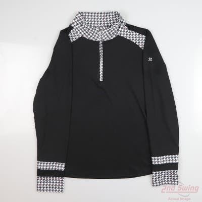 New Womens Daily Sports 1/4 Zip Sweater X-Small XS Black MSRP $50