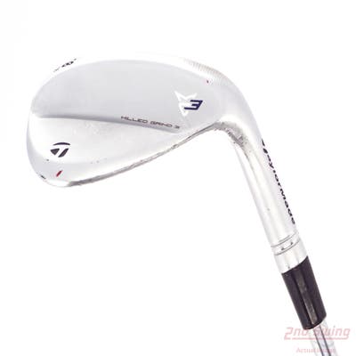 TaylorMade Milled Grind 3 Raw Chrome Wedge Lob LW 58° 8 Deg Bounce LB Stock Steel Shaft Steel Wedge Flex Right Handed 35.0in