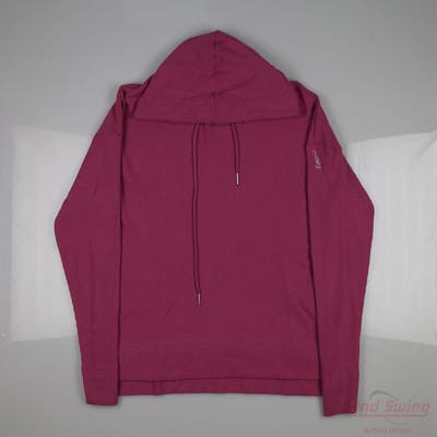 New W/ Logo Straight Down Womens Golf Hoodie Hoodie Small S Pink Solid MSRP $100