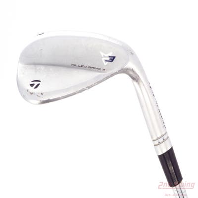 TaylorMade Milled Grind 3 Raw Chrome Wedge Lob LW 60° 10 Deg Bounce SB Dynamic Gold Tour Issue S200 Steel Stiff Right Handed 35.0in