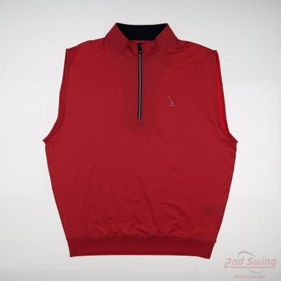 New W/ Logo Footjoy Mens Golf Vest Vest Medium M Pink Solid MSRP $90