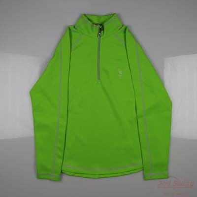 New W/ Logo Womens SUNICE 1/4 Zip Pullover Medium M Green MSRP $50