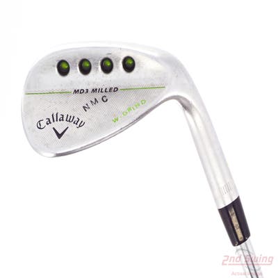 Callaway MD3 Milled Chrome W-Grind Wedge Sand SW 56° 12 Deg Bounce W Grind Stock Steel Shaft Steel Wedge Flex Right Handed 35.5in