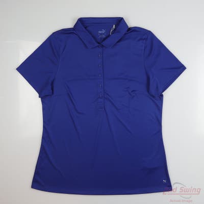 New Womens Puma Polo X-Large XL Blue MSRP $50
