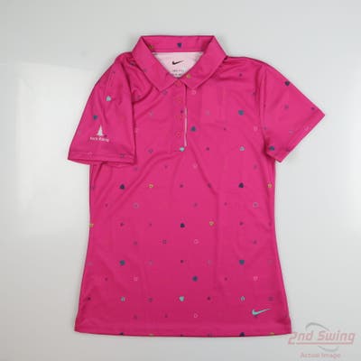 New W/ Logo Womens Nike Polo X-Small XS Pink MSRP $70