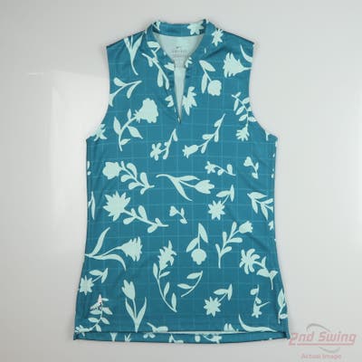 New W/ Logo Womens Nike Sleeveless Small S Blue MSRP $70