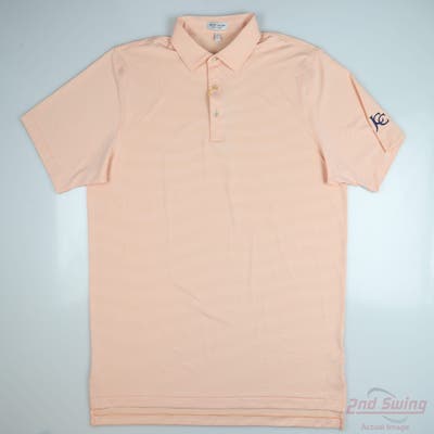 New W/ Logo Mens Peter Millar Polo X-Large XL Orange MSRP $109