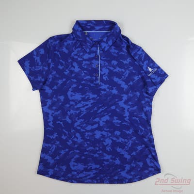 New W/ Logo Womens Under Armour Polo Medium M Blue MSRP $70