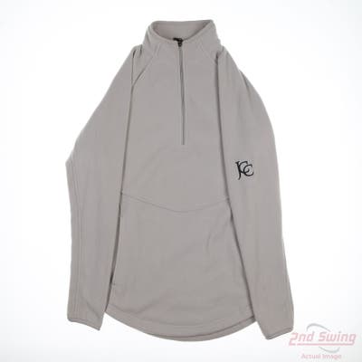 New W/ Logo Womens Sun Mountain 1/4 Zip Sweater Large L Gray MSRP $99