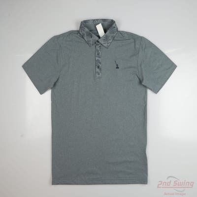 New W/ Logo Mens Swannies Polo Small S Gray MSRP $90