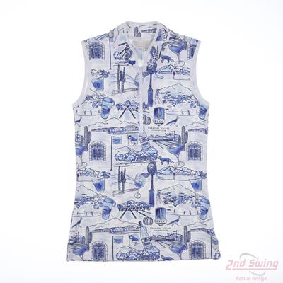 New Womens Smith & Quinn Sleeveless Large L White/Blue MSRP $125