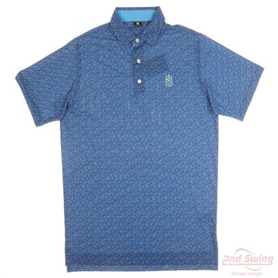 New W/ Logo Mens Footjoy Polo Large L Blue MSRP $97