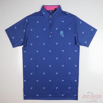 New W/ Logo Mens Footjoy Polo Large L Blue MSRP $97