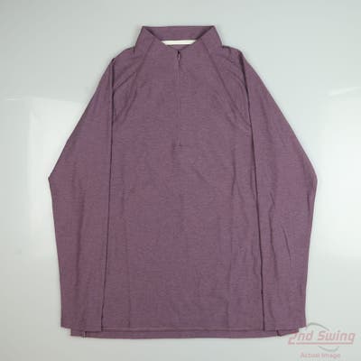 New Womens Peter Millar 1/4 Zip Pullover Large L Purple MSRP $139