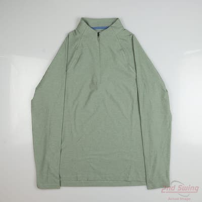 New Womens Peter Millar 1/4 Zip Sweater Medium M Green MSRP $138