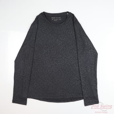 New Womens Peter Millar Long Sleeve Medium M Black MSRP $100