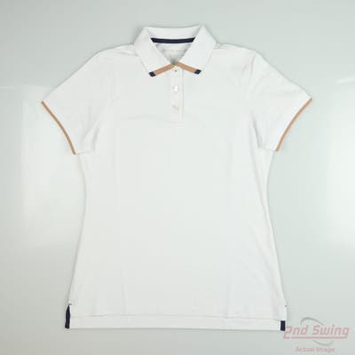 New Womens Peter Millar Polo Small S White MSRP $106