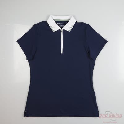 New Womens Peter Millar Polo Small S Navy Blue MSRP $109