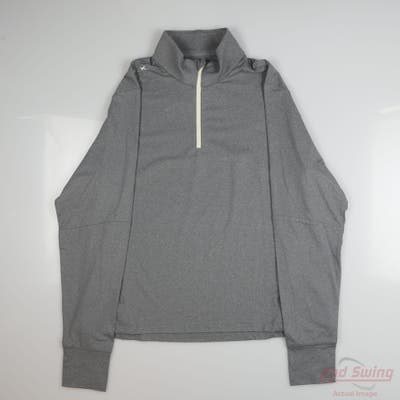 New Womens Ralph Lauren RLX 1/4 Zip Sweater Large L Gray MSRP $157