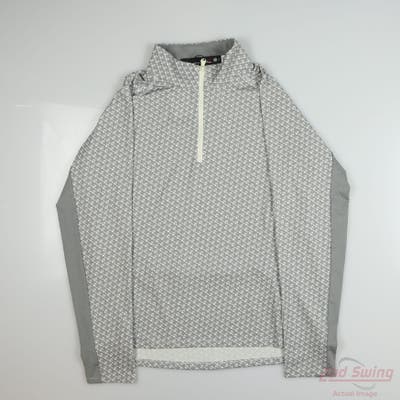 New Womens Ralph Lauren RLX 1/4 Zip Sweater Medium M Gray MSRP $157