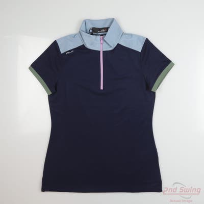 New Womens Ralph Lauren RLX Polo Medium M Navy Blue MSRP $117