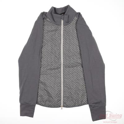 New Womens Ralph Lauren RLX Full Zip Large L Gray MSRP $282