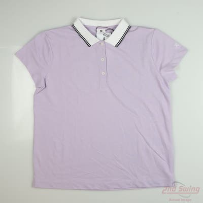 New Womens Daily Sports Short Sleeve Large L Purple MSRP $76