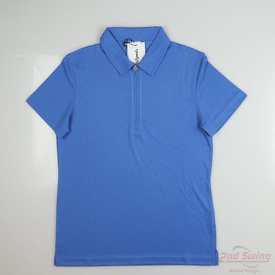 New Womens Daily Sports Short Sleeve Small S Blue MSRP $86