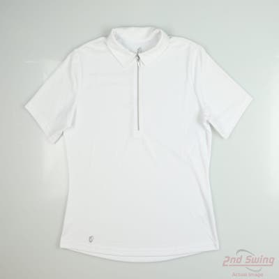 New Womens GG BLUE Short Sleeve Small S White MSRP $79