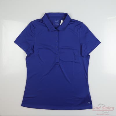 New Womens Puma Polo Medium M Blue MSRP $50
