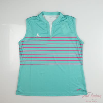 New W/ Logo Womens Nike Sleeveless Medium M Green MSRP $70