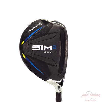 TaylorMade SIM2 MAX Fairway Wood 3 Wood 3W 15° Fujikura Ventus TR Blue 7 Graphite X-Stiff Right Handed 41.5in