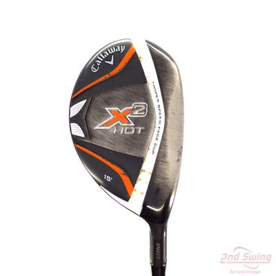 Callaway X2 Hot Pro Fairway Wood 3 Wood 3W 15° Aldila Tour Green Graphite X-Stiff Right Handed 43.5in