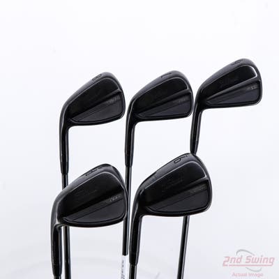 Titleist 2023 T100 Black Iron Set 6-PW FST KBS S-Taper Steel Stiff Left Handed +1"