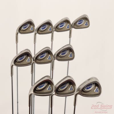 Ping G5 Iron Set 3-PW SW LW Ping AWT Steel Stiff Left Handed Green Dot +1 1/4"