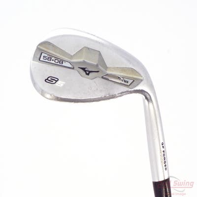 Mizuno S5 White Satin Wedge Lob LW 58° 8 Deg Bounce FST KBS Tour 120 Steel Stiff Right Handed 35.0in