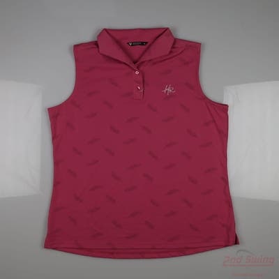 New W/ Logo Womens Level Wear Sleeveless Large L Pink MSRP $106