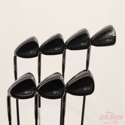 Ping G710 Iron Set 5-PW AW FST KBS TGI 100 Graphite X-Stiff Left Handed Black Dot +1/4"