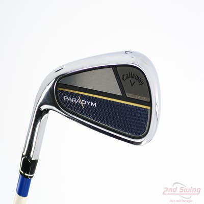 Callaway Paradym Single Iron 7 Iron Project X HZRDUS Silver Gen4 65 Graphite Regular Left Handed 37.5in