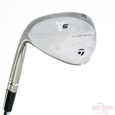 TaylorMade Milled Grind 5 Satin Chrome Wedge Lob LW 58° 10 Deg Bounce SB FST KBS Hi-Rev 2.0 115 Steel Wedge Flex Left Handed 34.5in