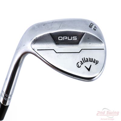 Mint Callaway Opus Brushed Chrome Wedge Lob LW 60° 6 Deg Bounce T Grind True Temper Dynamic Gold Mid 115 Wedge Steel Wedge Flex Left Handed 35.25in