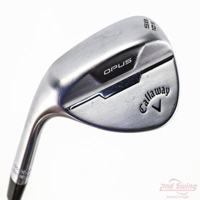 Callaway Opus Brushed Chrome Wedge Lob LW 58° 10 Deg Bounce S Grind Dynamic Gold Mid 115 Wedge Steel Wedge Flex Left Handed 35.25in