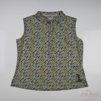 New W/ Logo Womens Footjoy Sleeveless Polo X-Small XS Multi MSRP $80