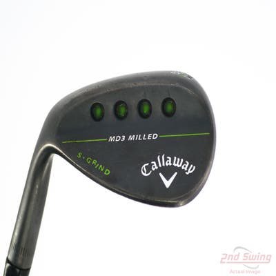 Callaway MD3 Milled Black S-Grind Wedge Sand SW 56° 10 Deg Bounce S Grind Stock Steel Shaft Steel Wedge Flex Left Handed 35.0in