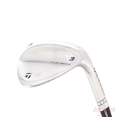 TaylorMade Milled Grind 3 Raw Chrome Wedge Lob LW 58° 12 Deg Bounce HB True Temper Dynamic Gold Tour Issue S200 Steel Stiff Right Handed 35.0in