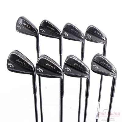 Callaway Apex TiFusion Iron Set 4-PW AW True Temper Dynamic Gold Mid 115 TI S400 GunMetal Steel Stiff Right Handed +1/4"
